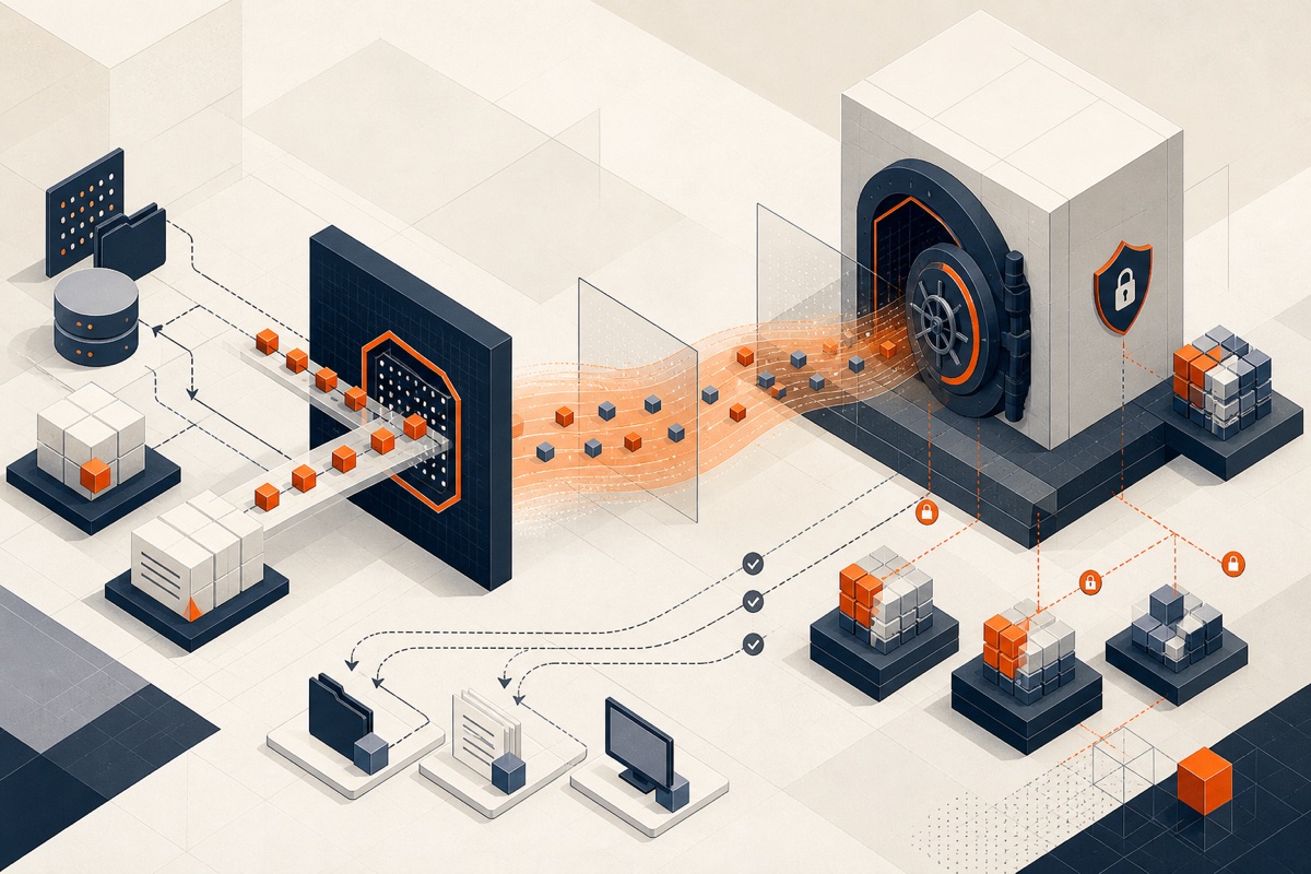 Self-service backup and recovery platform illustration