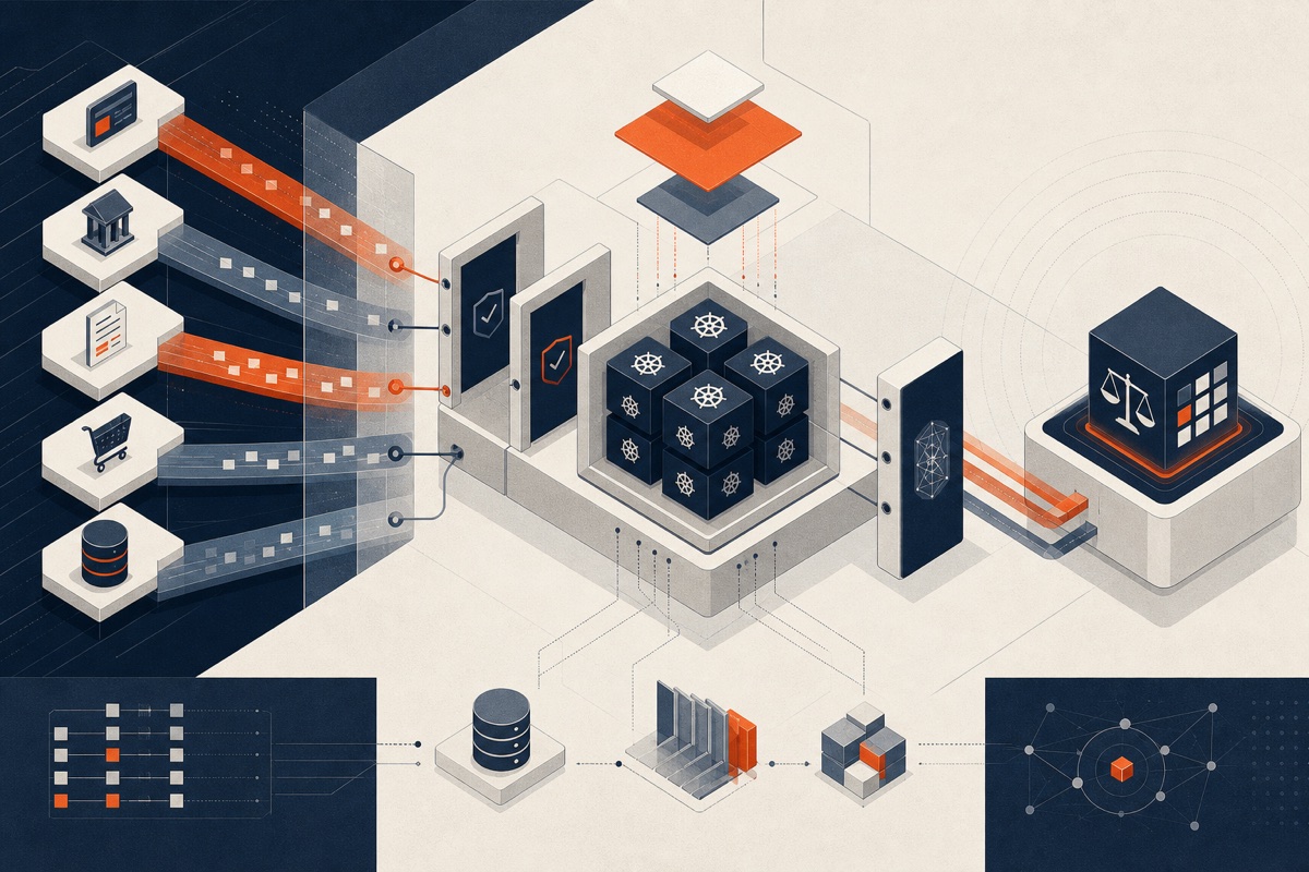 Enterprise billing and reconciliation platform architecture illustration